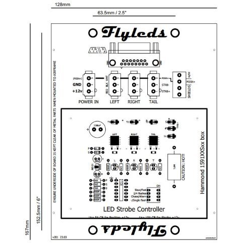 Flyleds Strobe System Replacement Controller Board